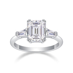 Starry Sky Mirror - A Fashionable Diamond Jewelry Piece Set With Moissanite S925 Sterling Silver And Platinum Diamond Ring