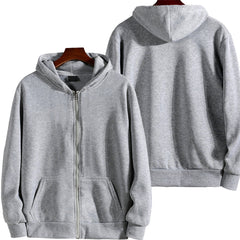 Solid Color British Loose Sports American Zipper Jacket Men