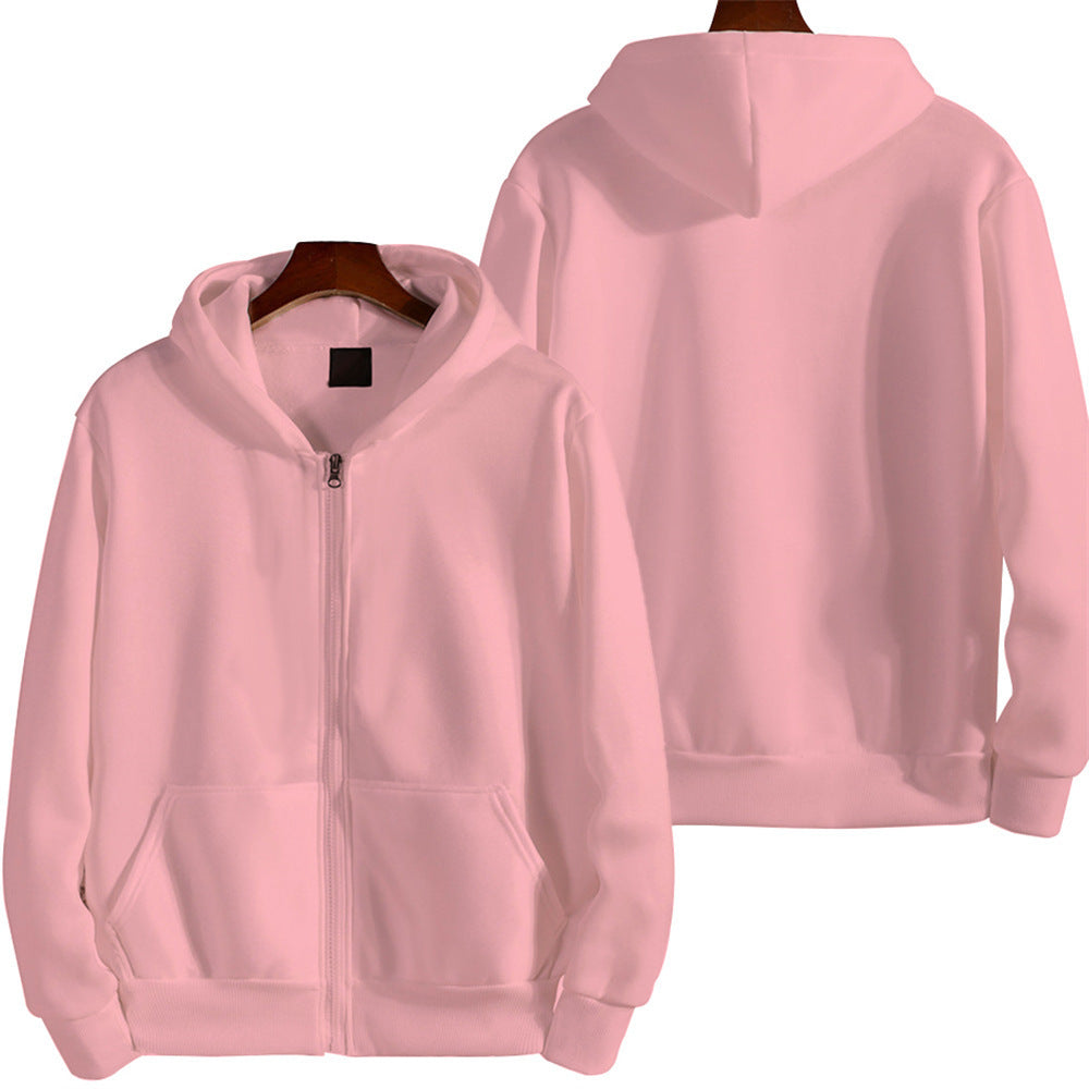 Solid Color British Loose Sports American Zipper Jacket Men