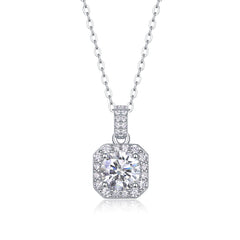 Dawn Light - A Fashionable And Luxurious Diamond Jewelry Pendant Set With 1-carat Moissanite S925 Sterling Silver And Platinum Plating