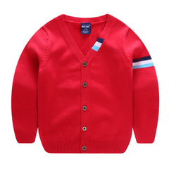 Boys Thin Striped Cardigan