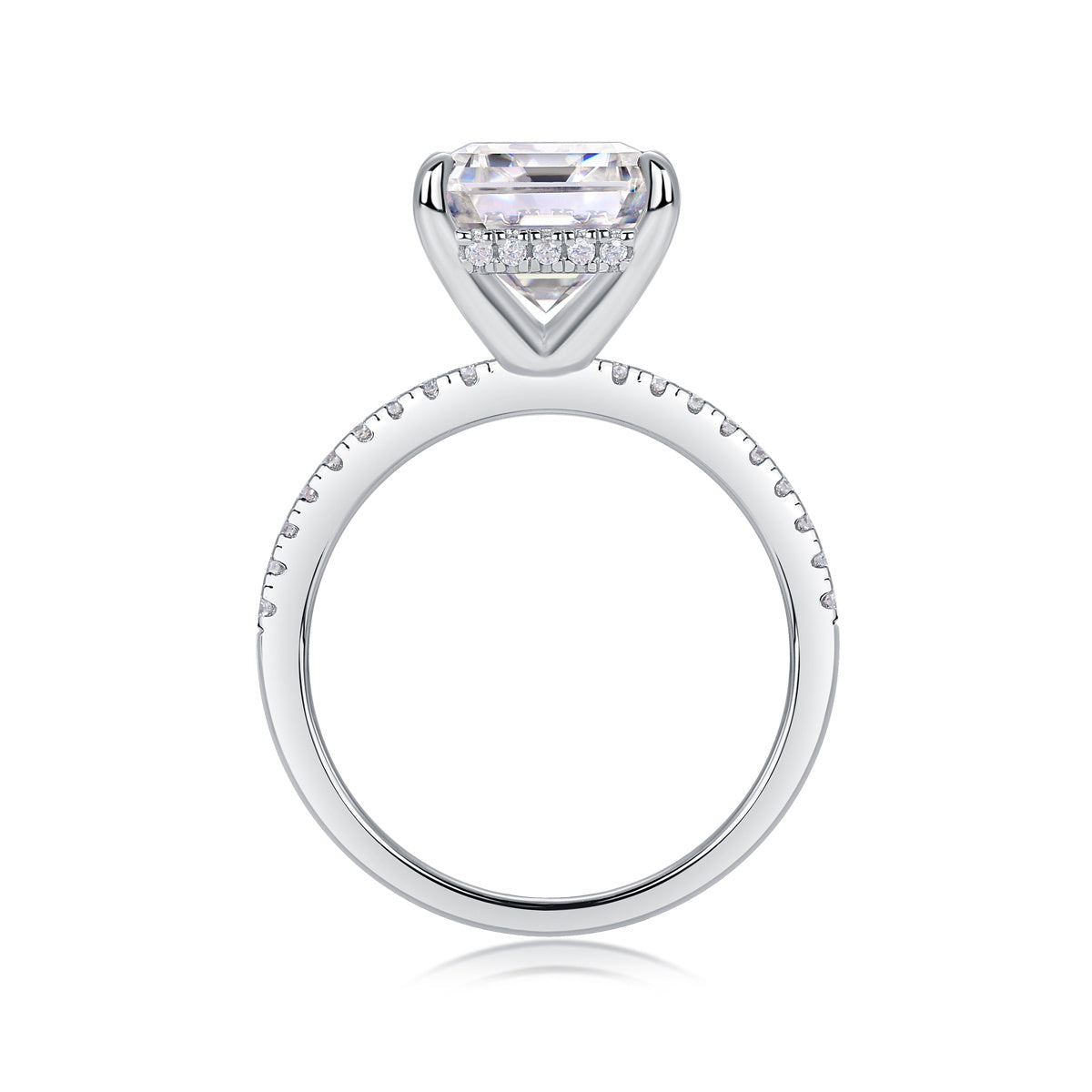 Iridescence City - Fashionable Diamond Jewelry Set With Moissanite S925 Sterling Silver And Platinum Diamond Ring
