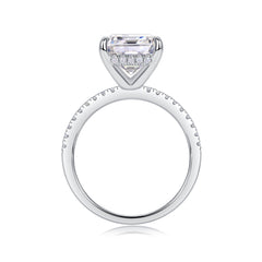 Iridescence City - Fashionable Diamond Jewelry Set With Moissanite S925 Sterling Silver And Platinum Diamond Ring