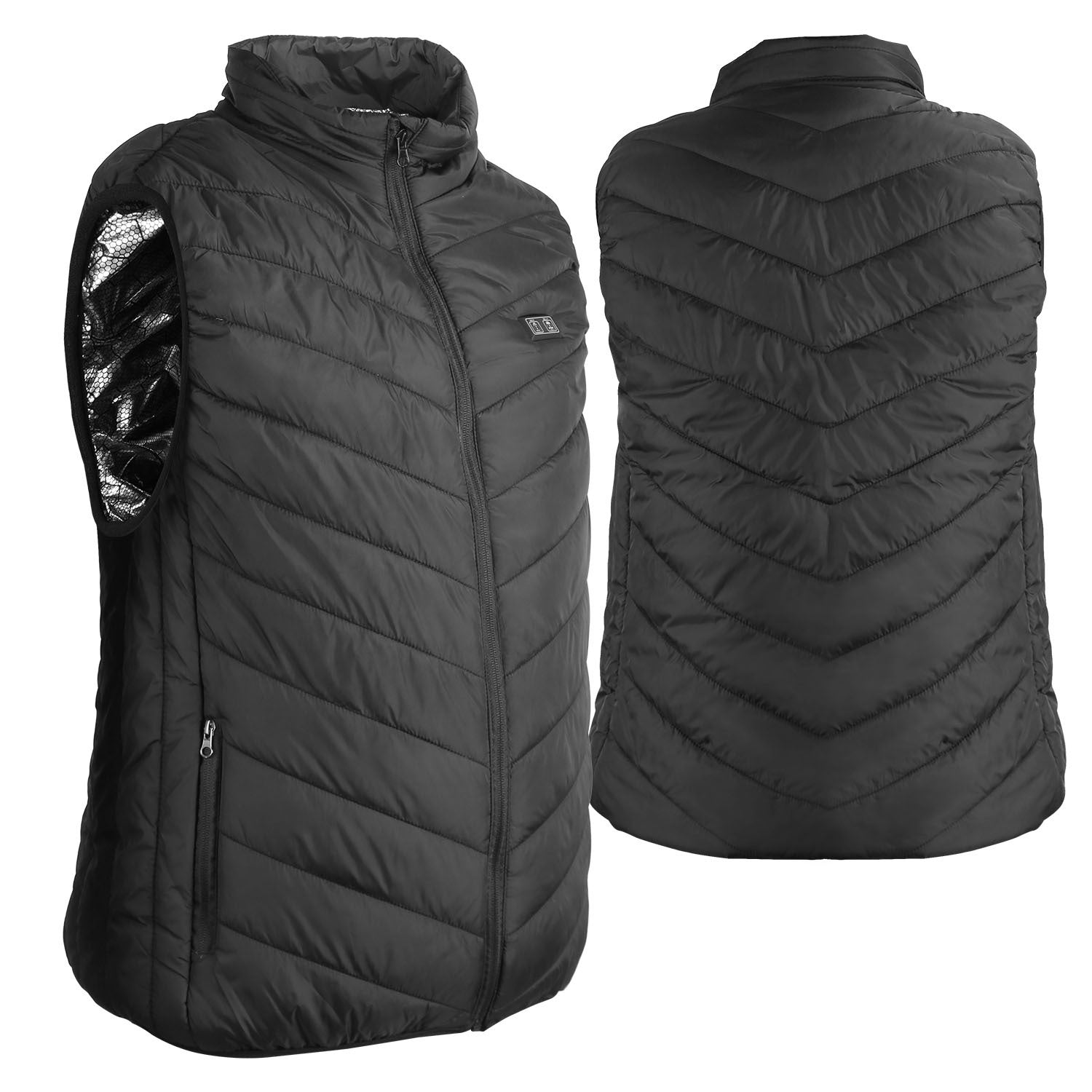1Pc Heated Vest Electric USB Jacket Men Women Heating Coat Thermal Body Warmer Wear With 3 Temperature Levels