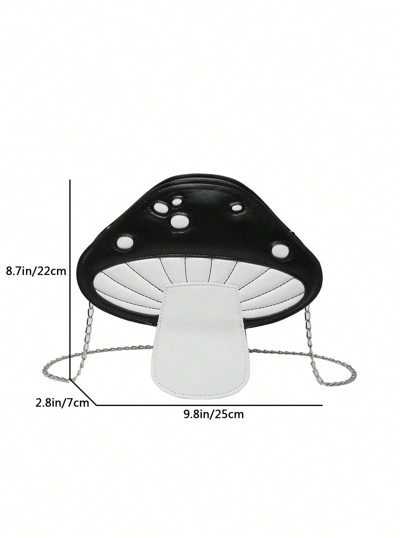 Foreign  2025 Summer New Contrast Color Simulation Mushroom Crossbody Chain Bag Girl Cross-border  Funny Crossbody Bag