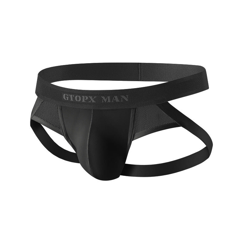 Men's Low Waist Mesh Personality Double G-string