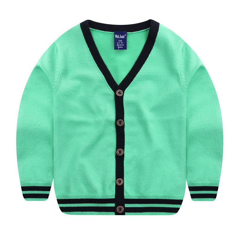 Boys Thin Striped Cardigan