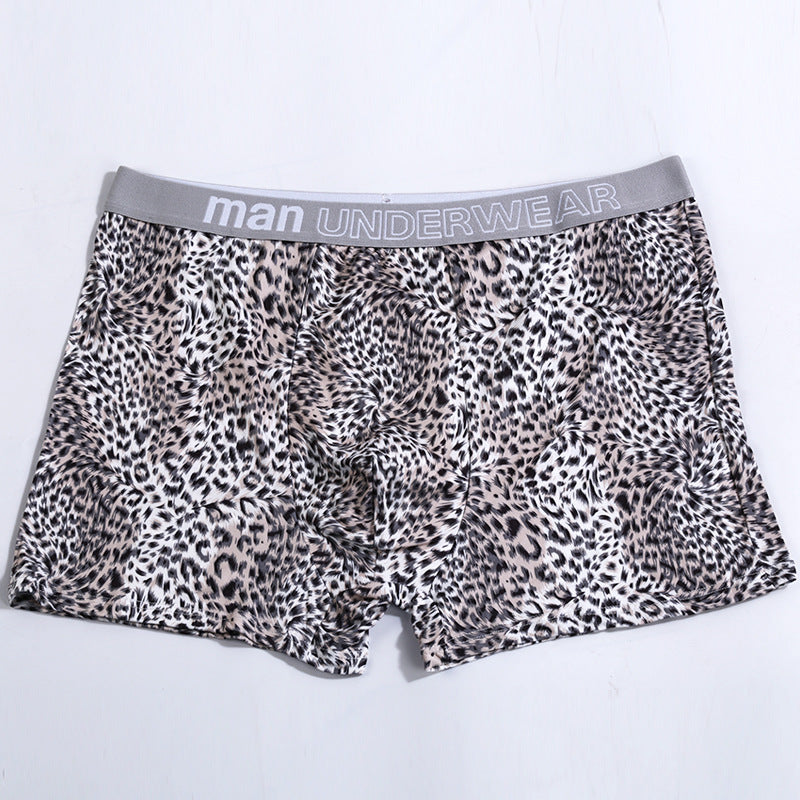 Men's Large Size Loose Leopard Print Comfortable Loose Underwear