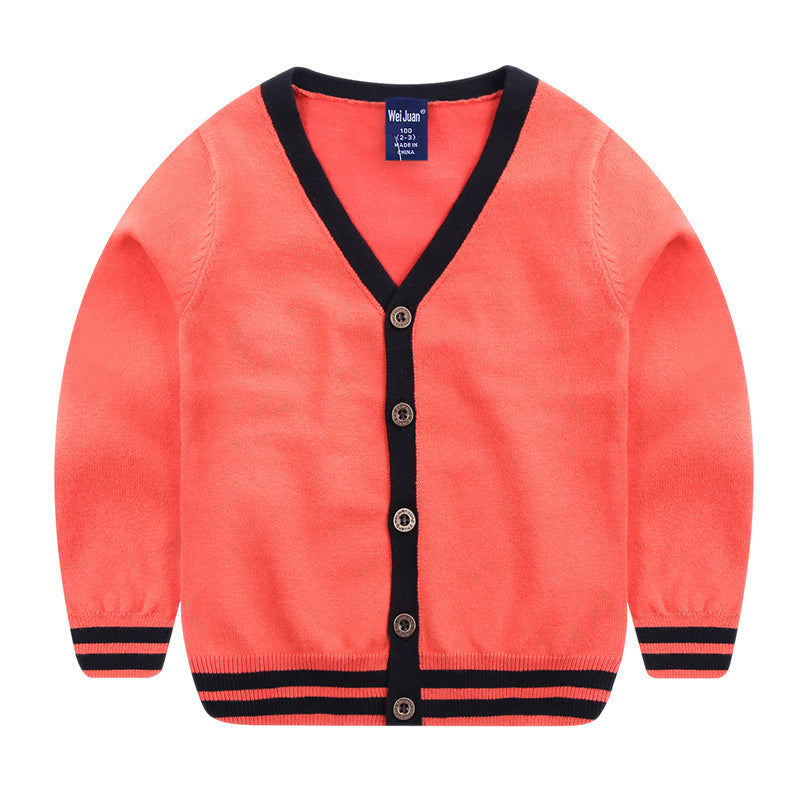 Boys Thin Striped Cardigan