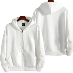 Solid Color British Loose Sports American Zipper Jacket Men