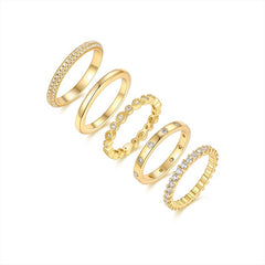 Gold Ring - A Fashionable Men's And Women's Ring And Jewelry Piece Set With Moissanite S925 Sterling Silver And Gold-plated Diamonds