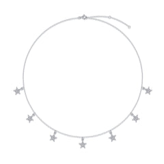 Star Love - A Fashionable And Luxurious Diamond Jewelry Pendant Set With Moissanite S925 Sterling Silver And Platinum Plating