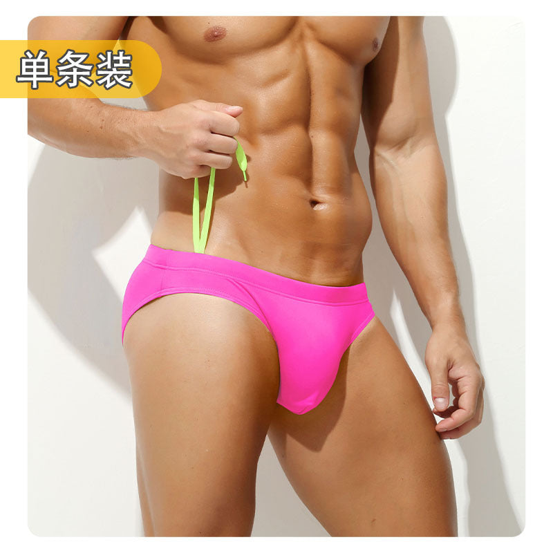 Men's Triangle Solid Color Low Waist Personality