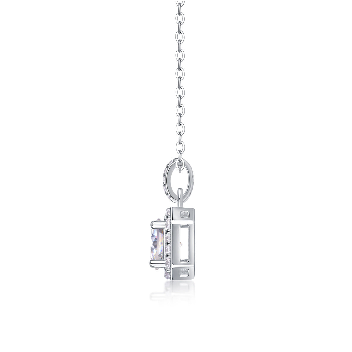 Dawn Light - A Fashionable And Luxurious Diamond Jewelry Pendant Set With 1-carat Moissanite S925 Sterling Silver And Platinum Plating