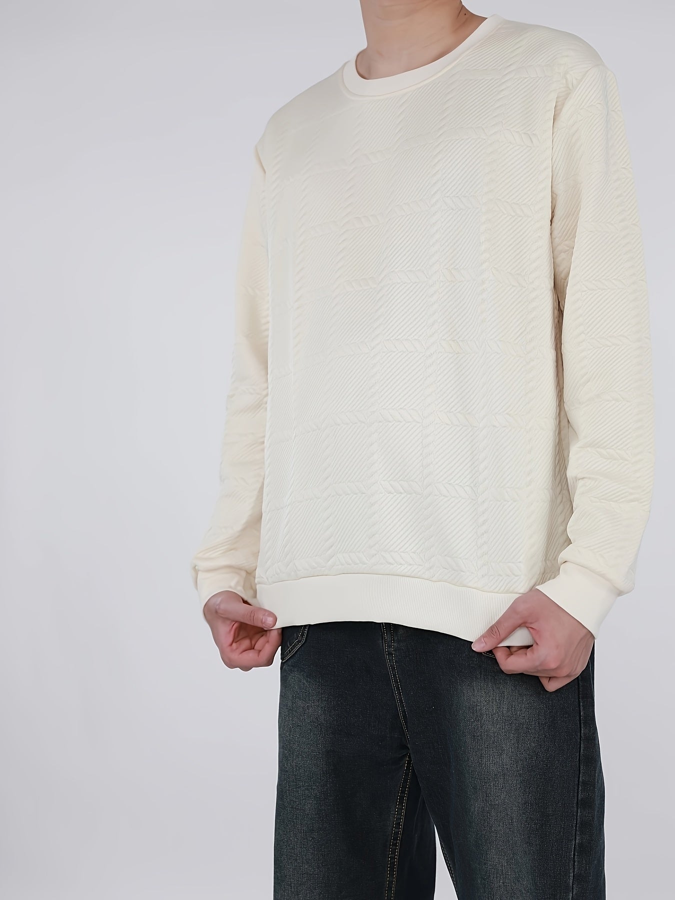 Export Quality English European And American Sizes Jacquard Round Neck Hoodie For Men And Women