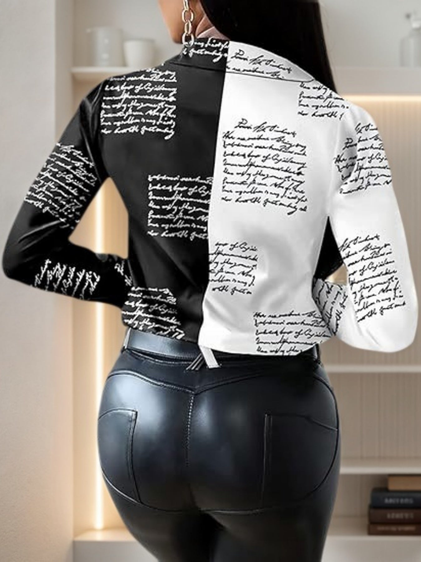 2025 New Women's Shirt Fashion Casual Colorful Long Sleeve Shirt Flower Printed Top Loose Neck Sexy T-shirt Fashion