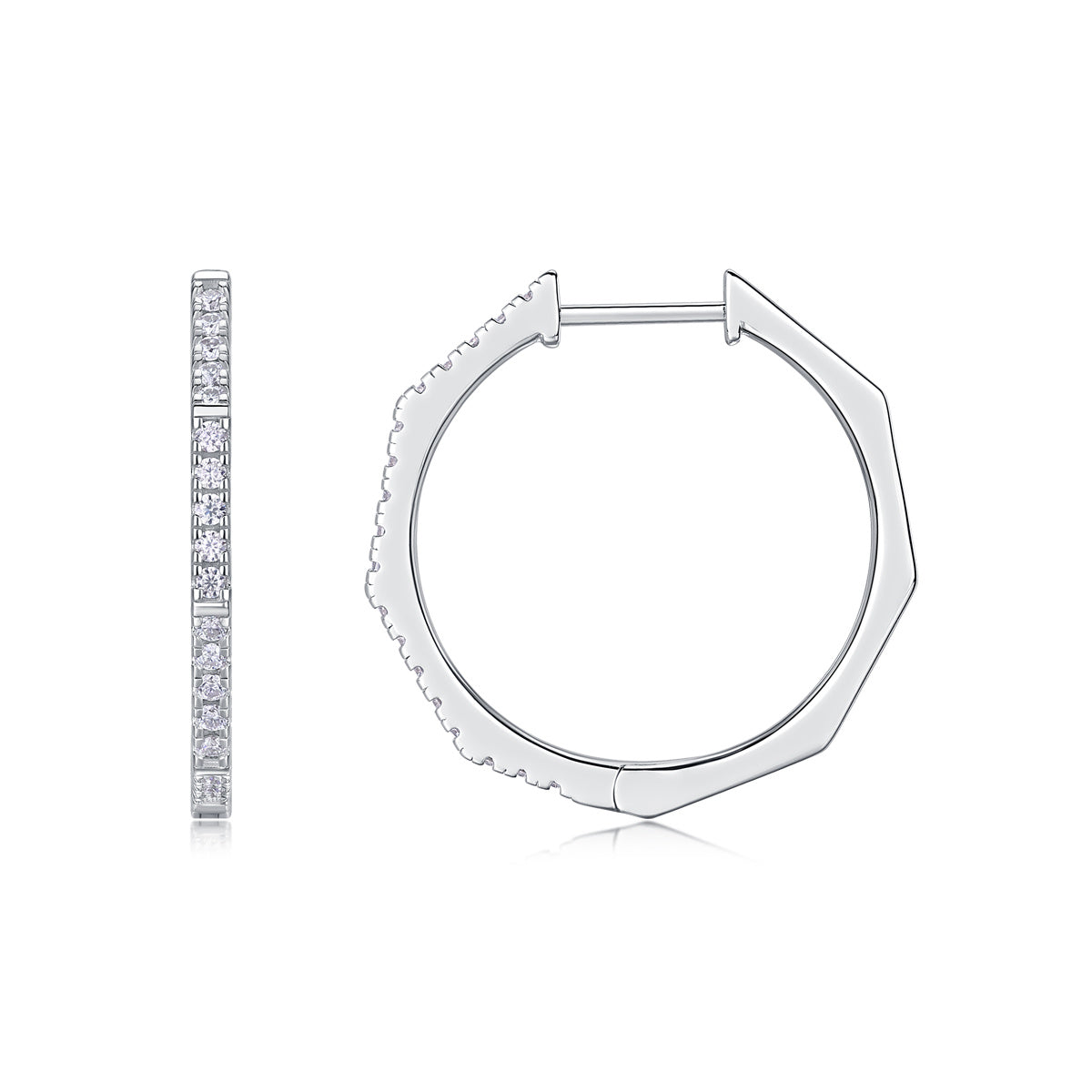 Modern Star Ring - Fashionable Earrings And Stud Jewelry Set With Moissanite S925 Sterling Silver And Platinum-plated Diamonds