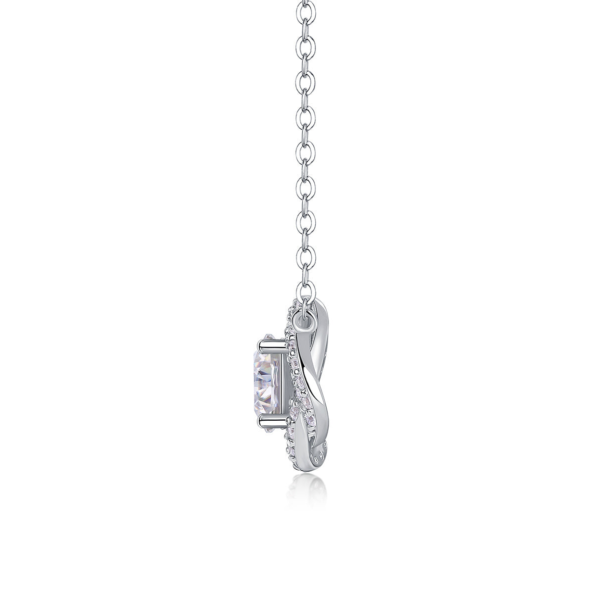 Lucky Flower - A Fashionable And Luxurious Diamond Jewelry Pendant Set With 1-carat Moissanite S925 Sterling Silver And Platinum Plating