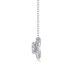Lucky Flower - A Fashionable And Luxurious Diamond Jewelry Pendant Set With 1-carat Moissanite S925 Sterling Silver And Platinum Plating