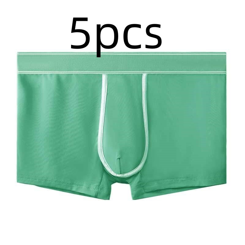 Men's Ice Silk Antibacterial Ultra Thin Sexy Transparent Boys Sports Underwear