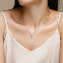 Love Of Time - A Fashionable And Luxurious Diamond Jewelry Piece Set With 2-carat Moissan Diamond S925 Sterling Silver And Platinum-plated Pendant