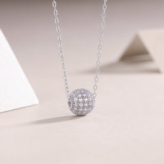 Meet At This Moment - A Fashionable And Luxurious Diamond Jewelry Pendant Set With Moissanite S925 Sterling Silver And Platinum Plating