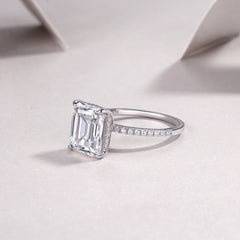 Iridescence City - Fashionable Diamond Jewelry Set With Moissanite S925 Sterling Silver And Platinum Diamond Ring