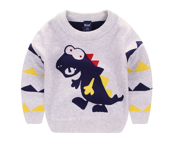 Boy's Explosion Of Wild Dinosaur Sweater