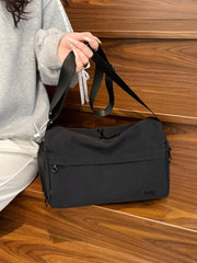 Lightweight Washed Fabric Yoga Bag For Women, Casual And Simple, Large-capacity Fitness Bag, Messenger Bag For Business Trips