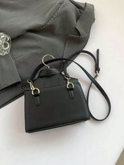 Quirky Shaped Collar Women Crossbody Bag, Fashion Black Flap Shoulder Bag, Phone Pouch, Interesting Gift