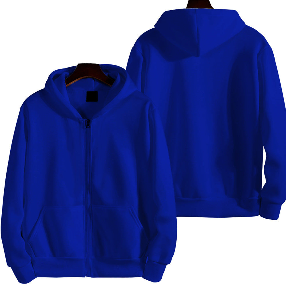 Solid Color British Loose Sports American Zipper Jacket Men