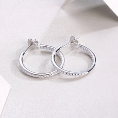 Ribbon - Square Moissanite S925 Sterling Silver Earrings With Platinum-plated Stud Earrings, A Fashionable And Luxurious Diamond Jewelry Accessory
