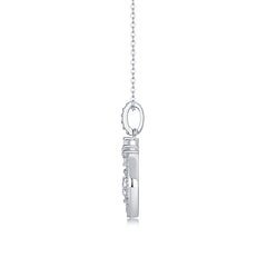 Starlight Heart-to-Heart - A Fashionable And Luxurious Diamond Jewelry Pendant Set With 1-carat Moissan Diamond S925 Sterling Silver And Platinum Plating