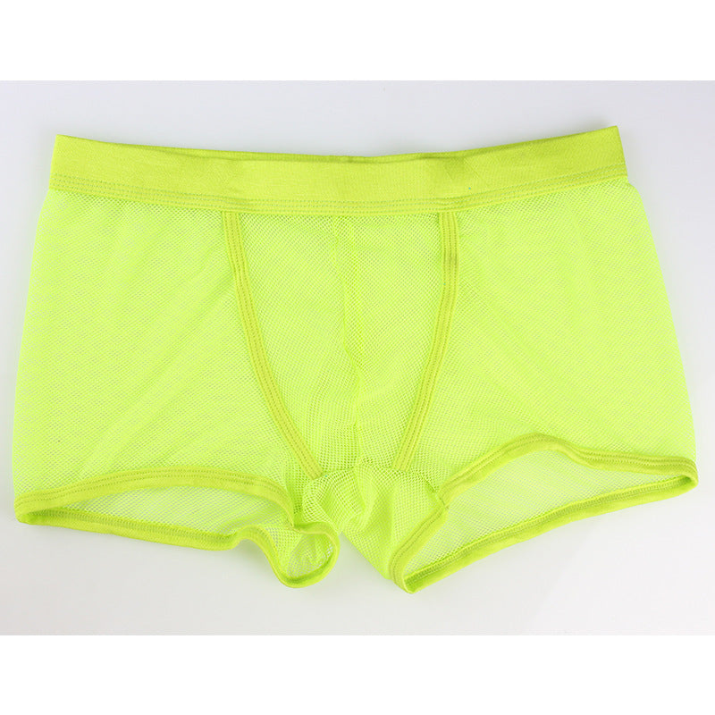 Men's Mesh Transparent Boxers Low Waist