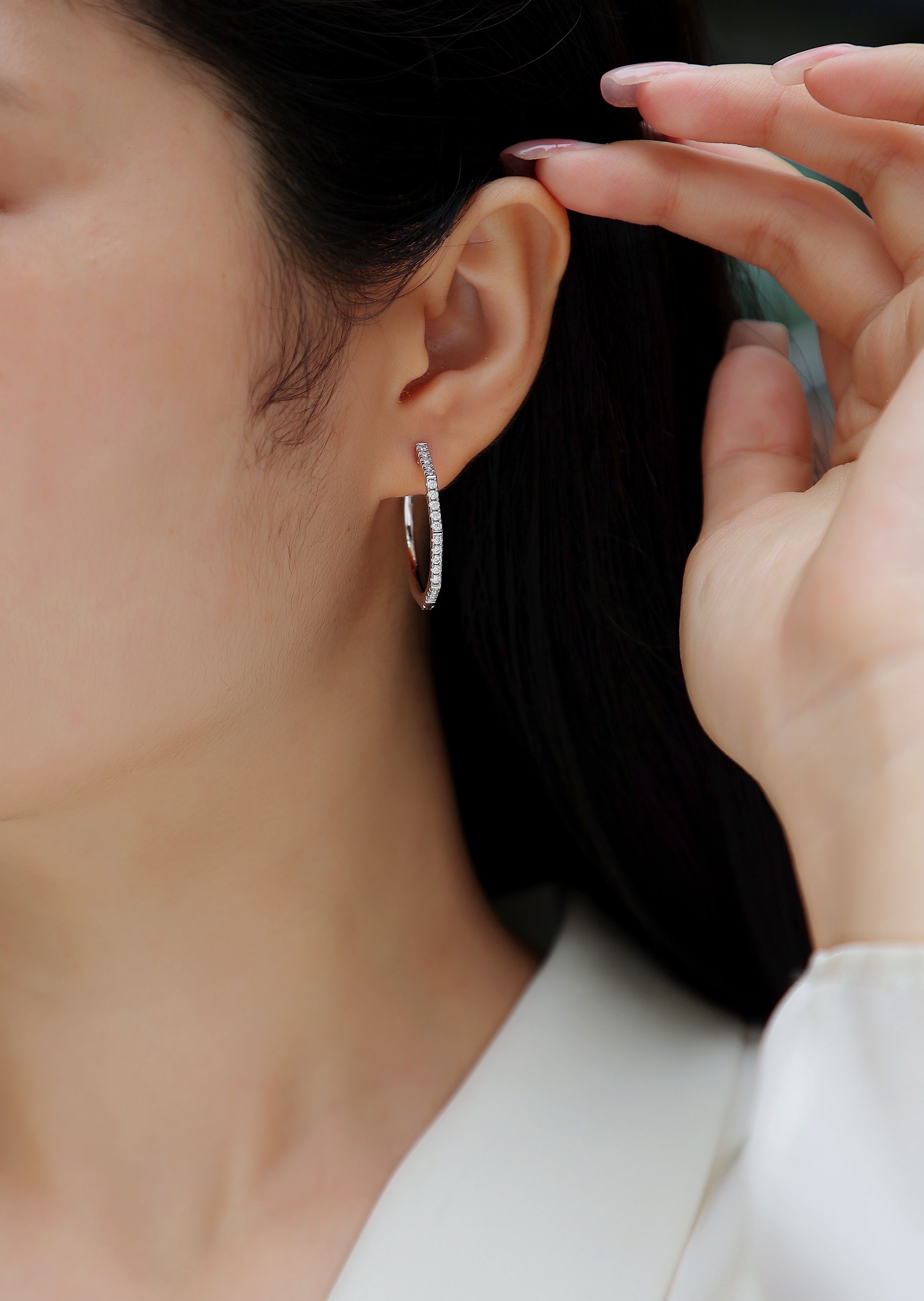 Modern Star Ring - Fashionable Earrings And Stud Jewelry Set With Moissanite S925 Sterling Silver And Platinum-plated Diamonds