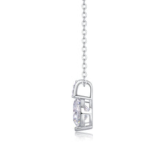 A Lifetime Of Brilliance - A Fashionable And Luxurious Diamond Jewelry Pendant Set With 2-carat Moissanite S925 Sterling Silver And Platinum Plating