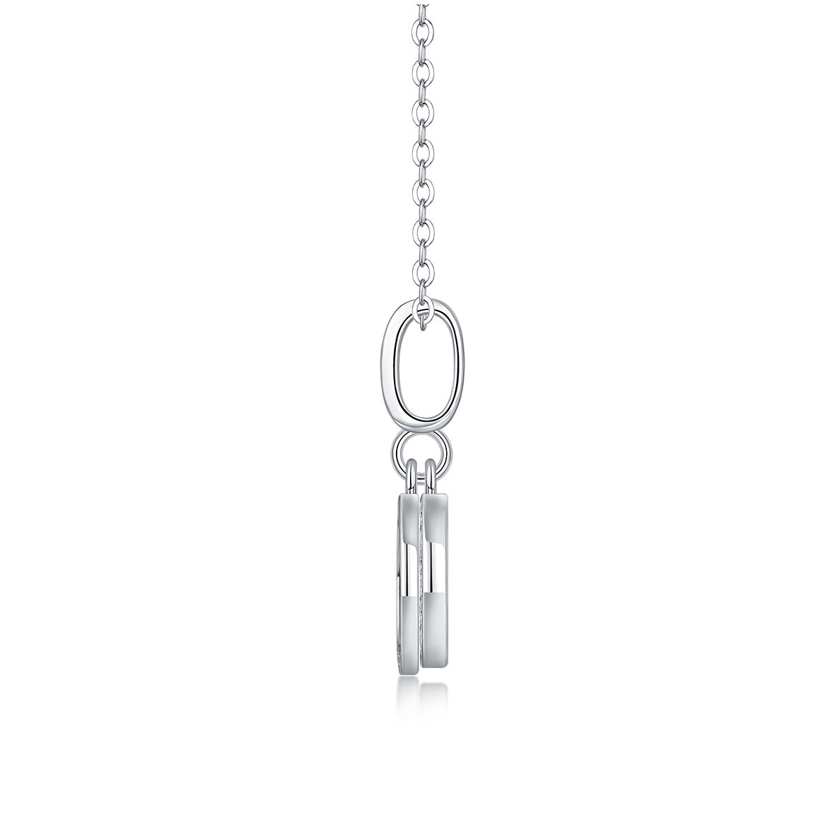 Double Ring Combination - A Fashionable And Luxurious Diamond Jewelry Piece Set With Moissanite S925 Sterling Silver And Platinum-plated Pendant