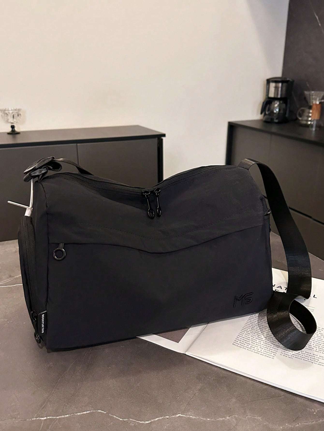 Lightweight Washed Fabric Yoga Bag For Women, Casual And Simple, Large-capacity Fitness Bag, Messenger Bag For Business Trips