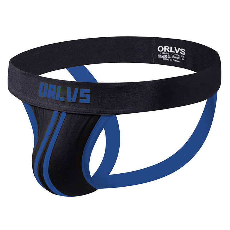 Sexy Thong Men's Low Waist Sexy Double Belt Back Empty