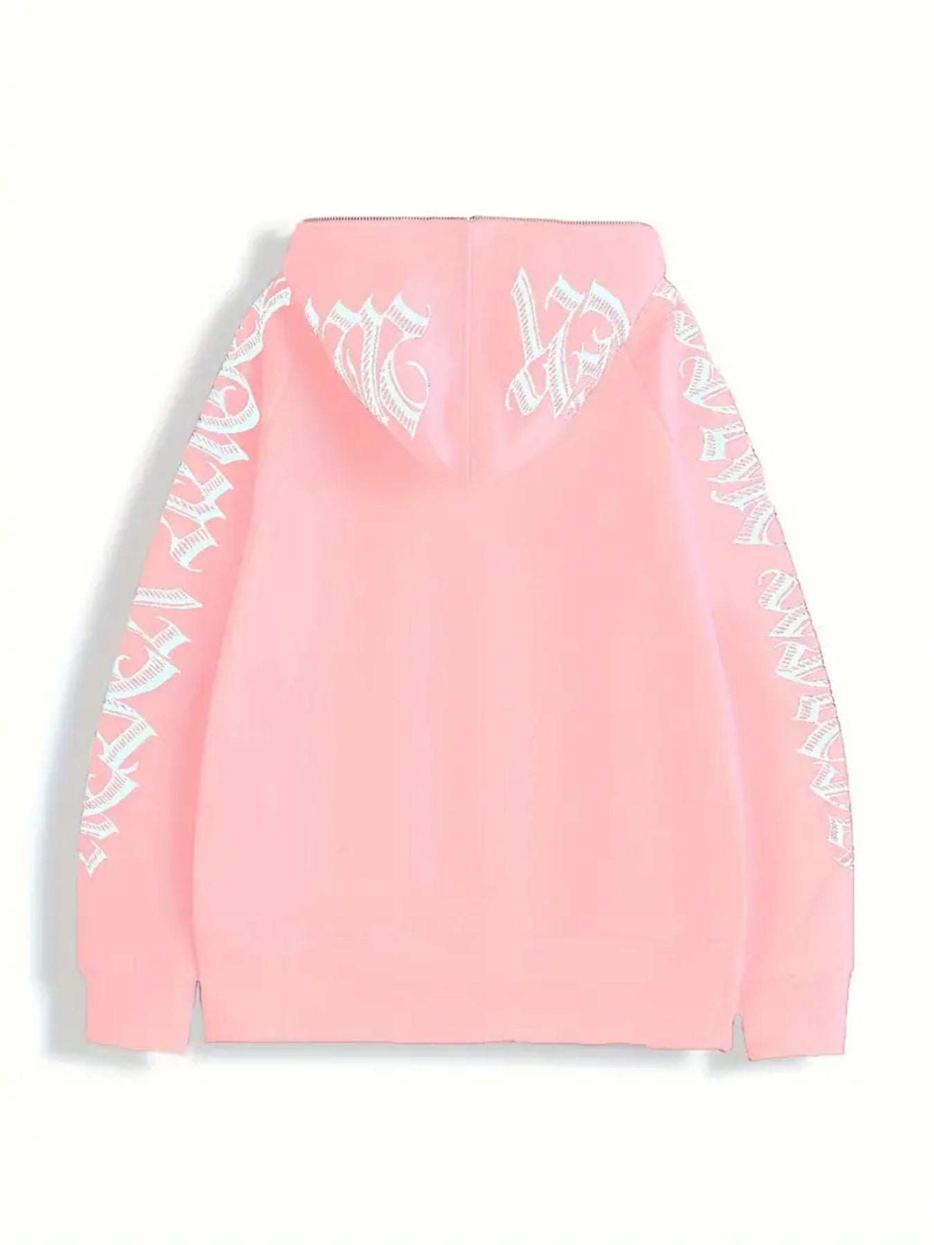 2025 New Letter Printed Long Sleeve Zipper Hoodie, Gothic Punk Hoodie