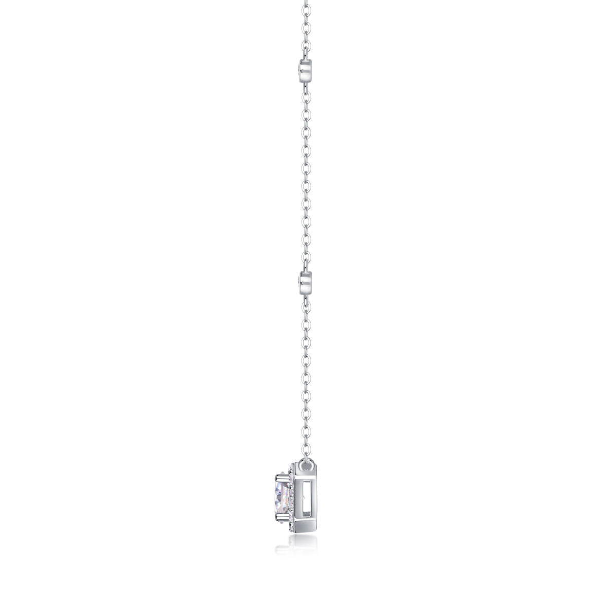 Flower Love - A Fashionable And Luxurious Diamond Jewelry Pendant Set With 1-carat Moissan Diamond S925 Sterling Silver And Platinum Plating