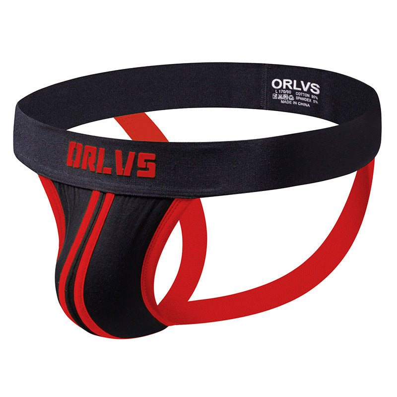 Sexy Thong Men's Low Waist Sexy Double Belt Back Empty