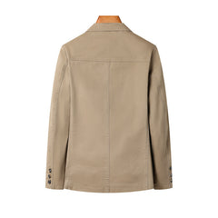 Men's Casual Loose Washed Cotton Business Coat