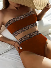 Women's Bikini Set - Sexy Solid-color Racerback Two-piece - Beach Style Bikini