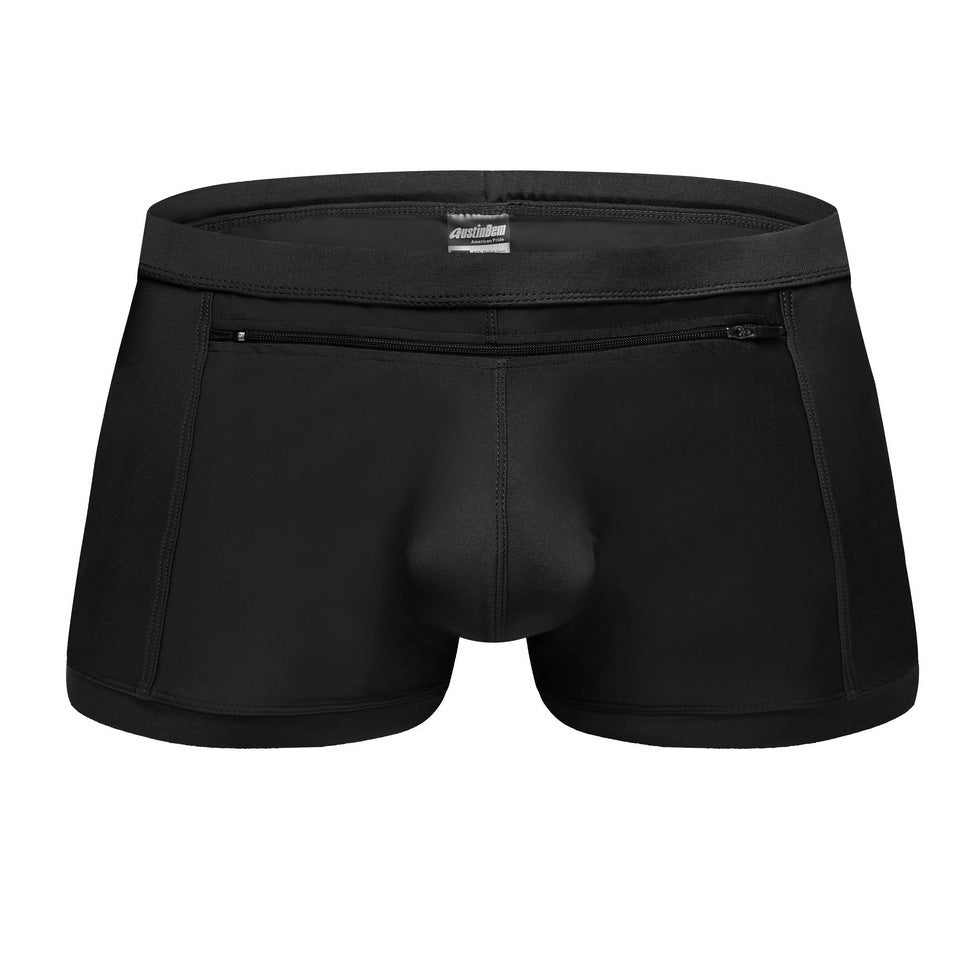 Back Pocket Men's Front Pocket Zipper Design Quick-drying