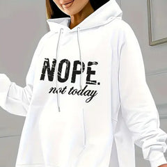 Women's Casual 2-Piece Set Solid Color Leggings & Letter Print Pocket Drawstring Hooded Sweatshirt With Split Hem Spring Fall Fashion Outfit