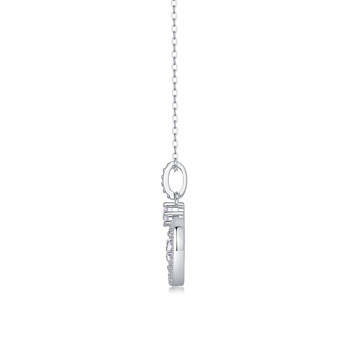 Love Ring - A Fashionable And Luxurious Diamond Jewelry Pendant Set With 1-carat Moissan Diamond S925 Sterling Silver And Platinum Plating