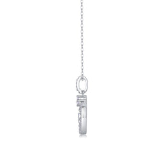 Love Ring - A Fashionable And Luxurious Diamond Jewelry Pendant Set With 1-carat Moissan Diamond S925 Sterling Silver And Platinum Plating