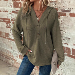 V-neck Long Sleeve Pullover Leisure Sports Sweater