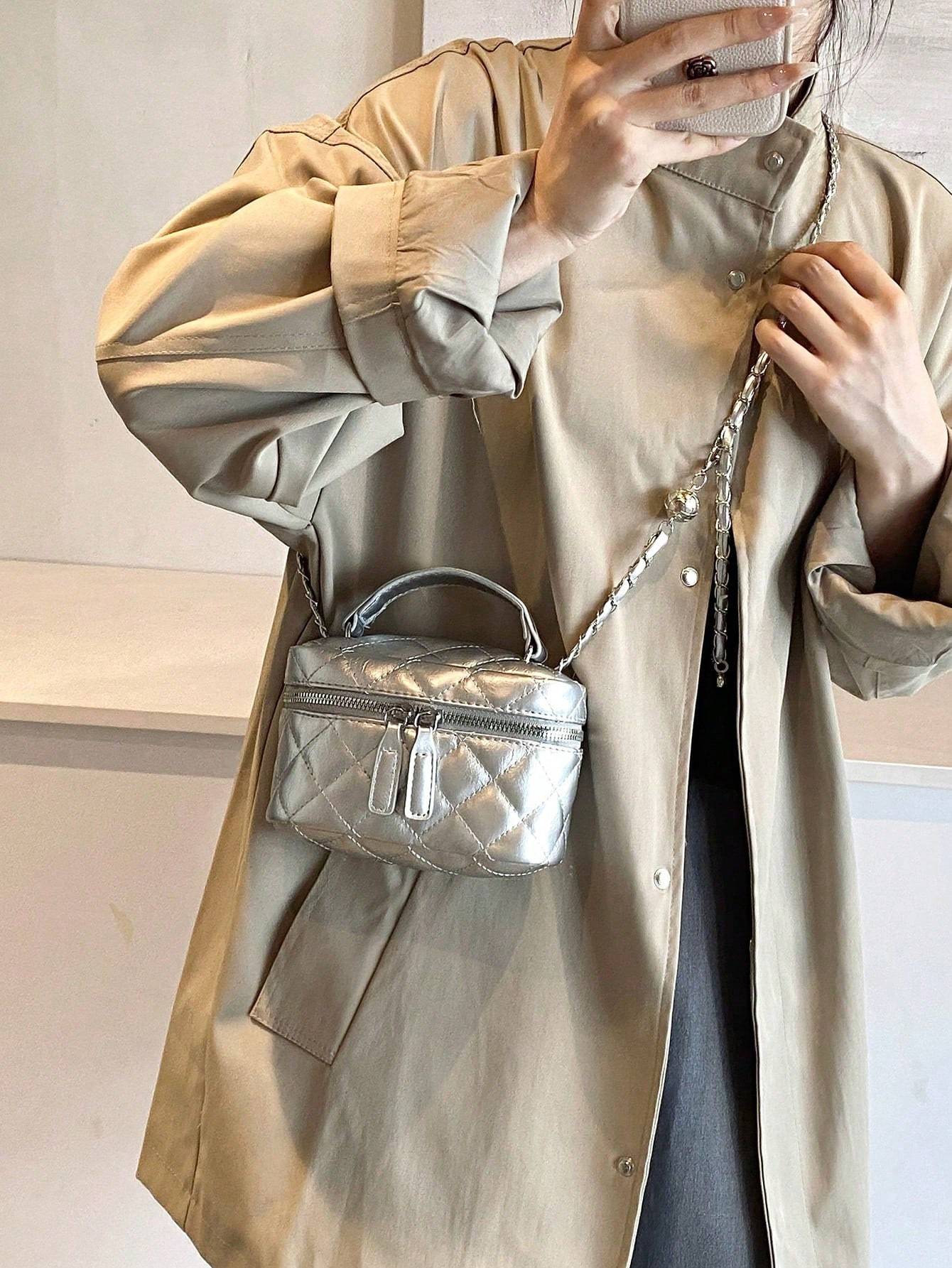 New Style Niche Design Fashion Mini Bag Women's Diamond Chain Messenger Bag Casual Handbag Bucket Bag